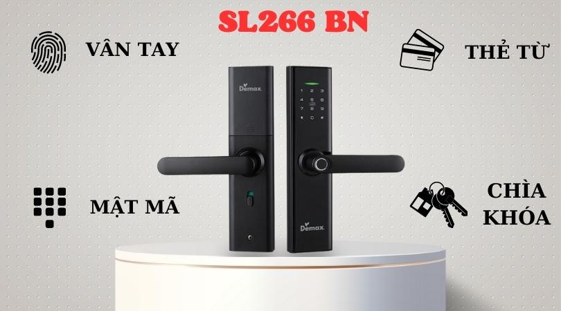 Khóa điện tử Demax EL266 BN đa dạng mở khóa